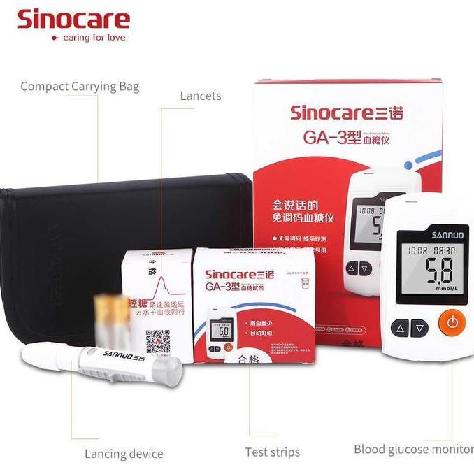 Alat Test Gula Darah Tester Diabetes Meter GA3