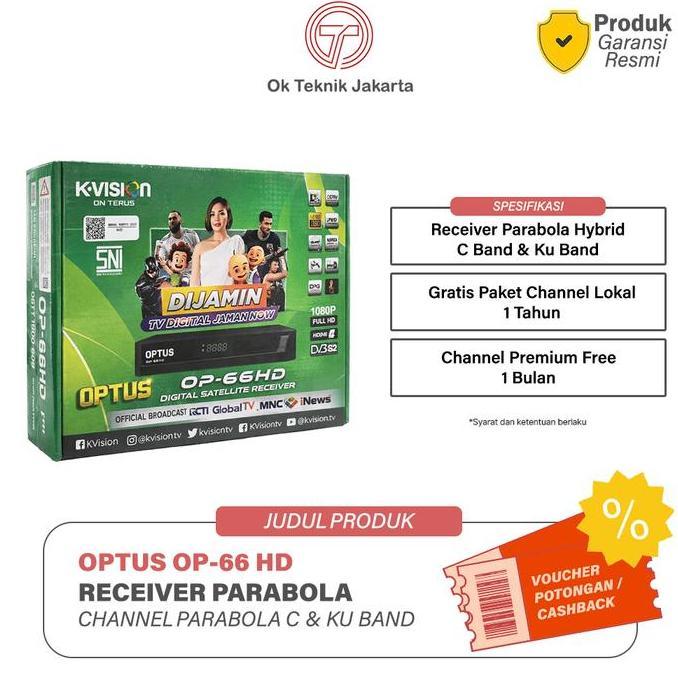 CASHBACK - OPTUS - Receiver Parabola Optus New OP 66 HD Bisa Buka MNC Group