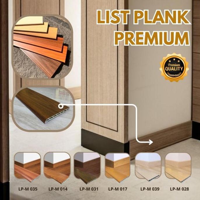 LIST PVC/PLINT LIST PLANK/SKIRTING LIST LANTAI KAYU LANTAI VINYL 2.4M