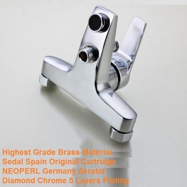 Kran Mixer Kran Panas Dingin Kran Bathub Cabang 2 Stainless