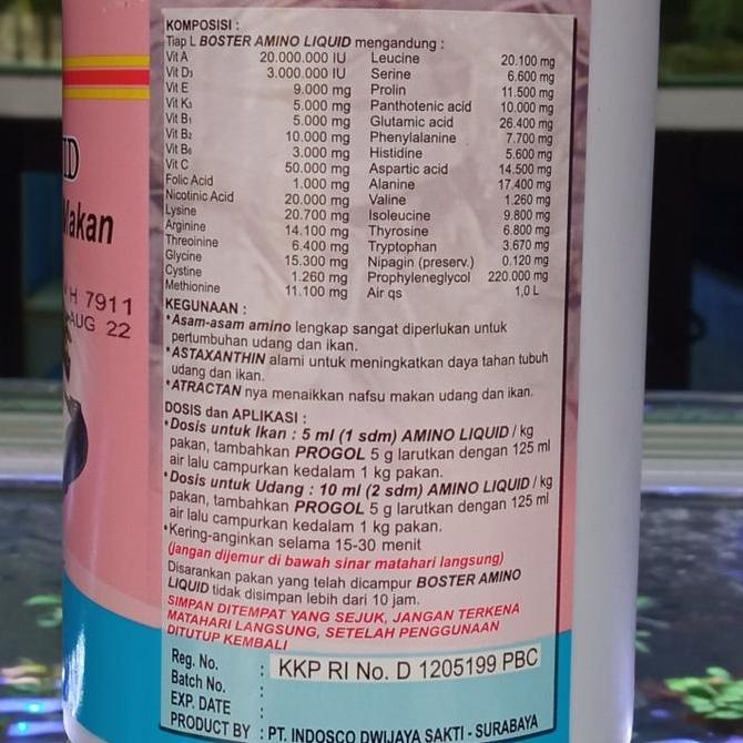 Sakan- Boster Amino Liquid 1Kg Asam Amino Cair Untuk Ikan