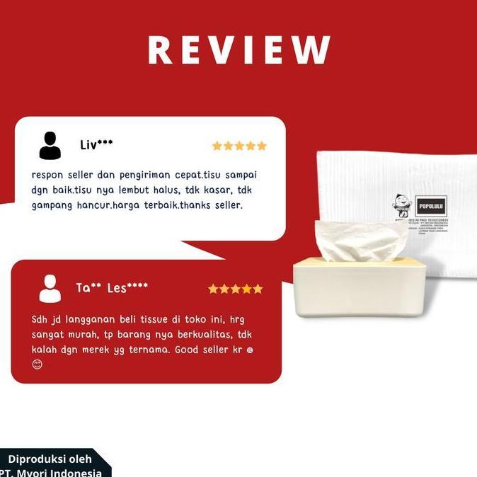 Sugetsu- Tissue 1Kg / 1000Gr Popolulu Facial Tissue