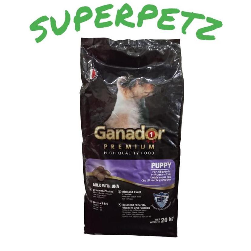 TERMURAH - Dog food GANADOR puppy milk with DHA 20kg makanan anak anjing - INSTAN