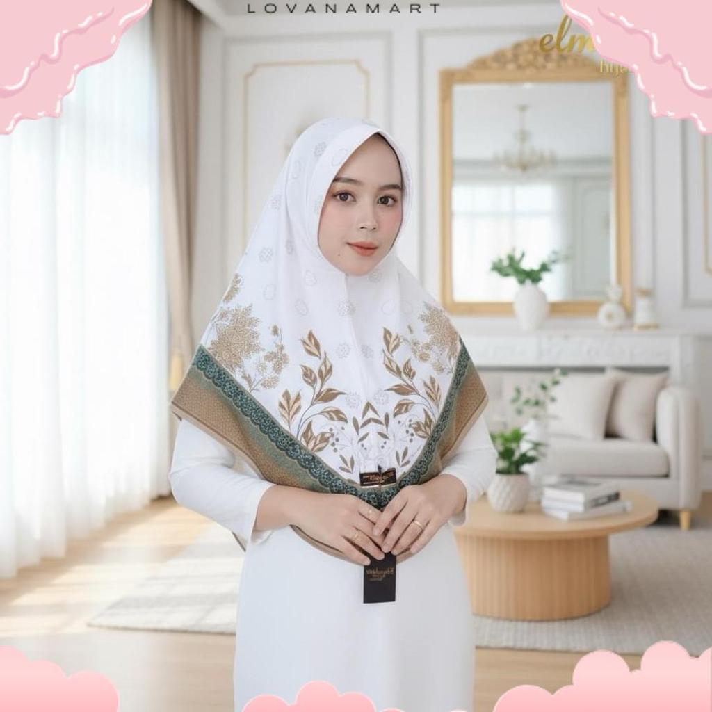 Hijab Instan Bergo Motif Bunga  Printing Jersey Zoya
