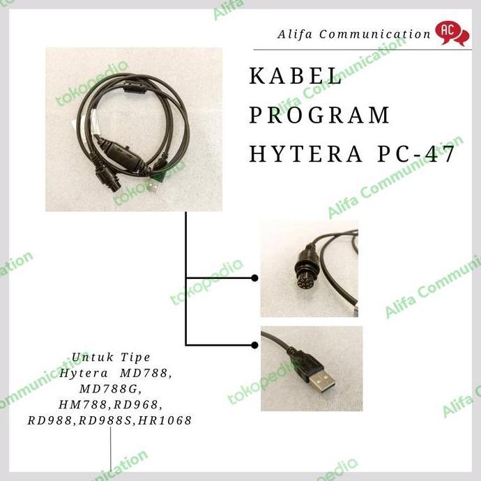 MURAH BERKUALITAS - Kabel Program Hytera PC47 Untuk Hytera MD788 MD788G RD988 RD988s RD968