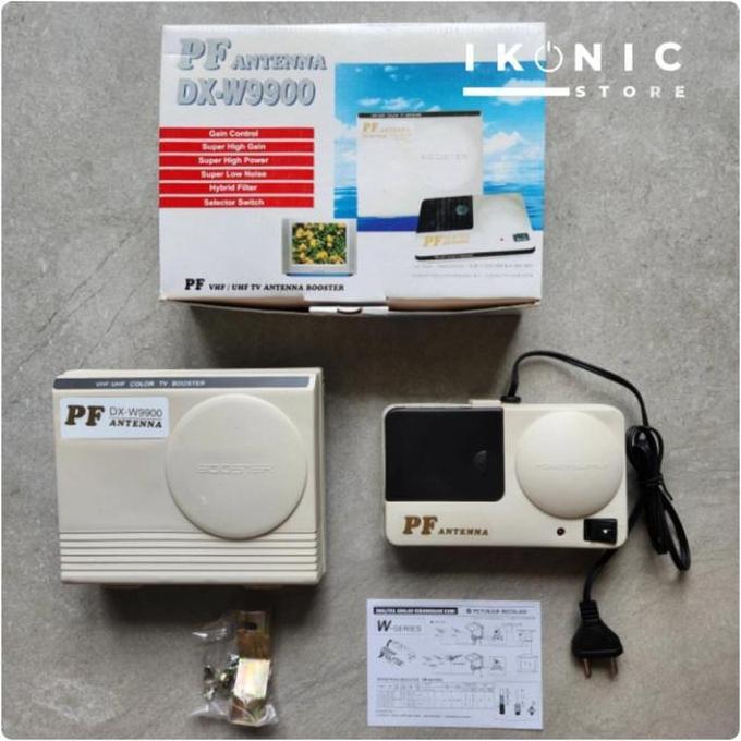 HARGA SAHABAT - IKONIC Boster Antena TV VHF / UHF Antena Boster Antena TV Komplit Atas Bawah PF 9900