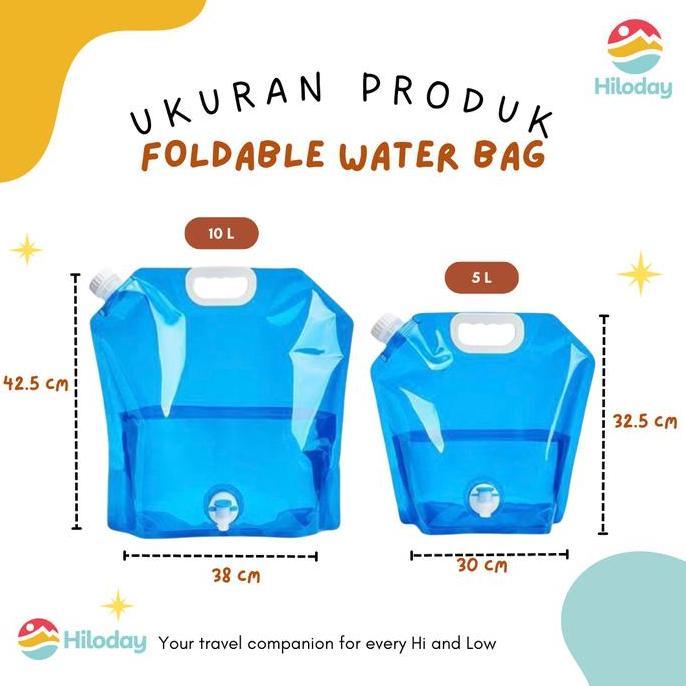 HILODAY Jerigen Wadah Air Lipat Camping Portable