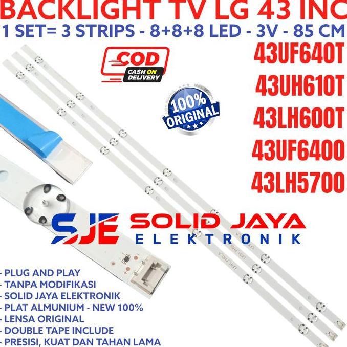 SALE - BACKLIGHT TV LED LG 43 INC 43UF640 43UH610 43LH600 43UF6400 43LH5700 LAMPU BL 8K 3V 43UF640T 