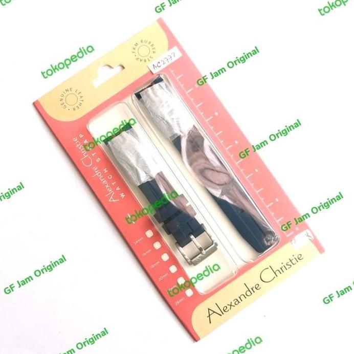 TALI KARET JAM TANGAN ALEXANDRE CHRISTIE AC6582 AC 6582 ORIGINAL 100% RUBBER BAND