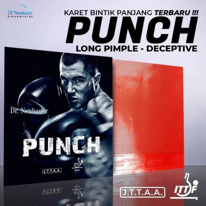 Karet Bat Tenis Meja Pingpong Dr. Neubauer Punch OX Bintik Panjang