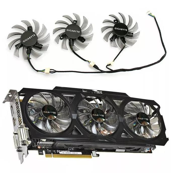 TERLARIS - Fan Vga Gigabyte GTX 760ti 770 780ti gtx 670 680 R9 290X 75mm 4pin