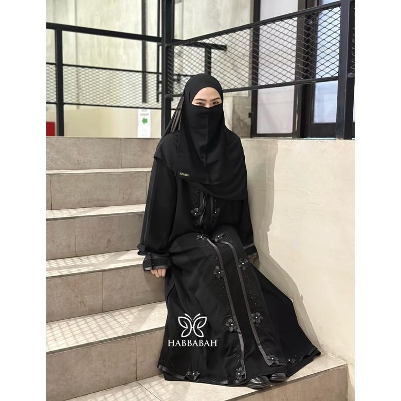PALING DICARI Abaya Aurora Hitam Premium Gamis Outer Elegan Syari Masturoh Adem Temboro