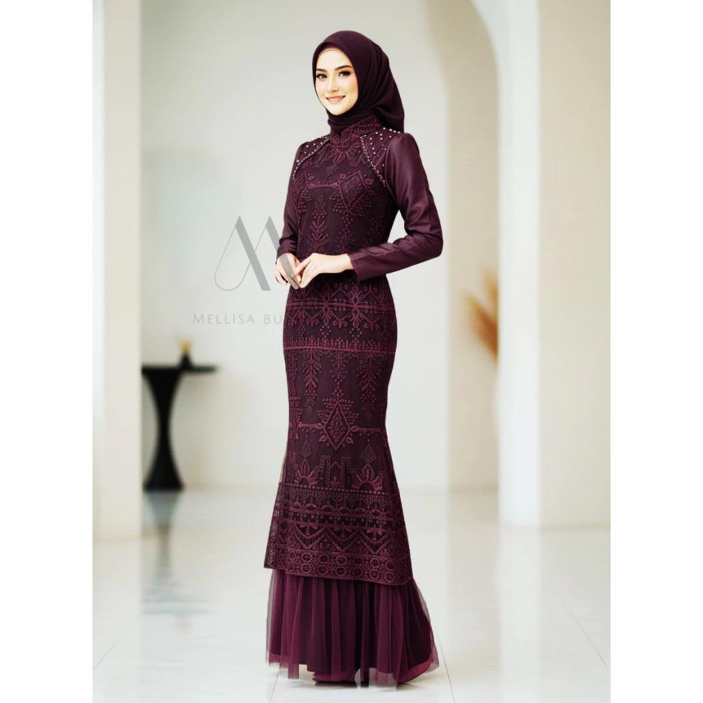 PENAWARAN SPESIAL New Karina Gamis Brokat Tille Premium Gamis Kondangan Baju Lebaran Model Terbaru 2