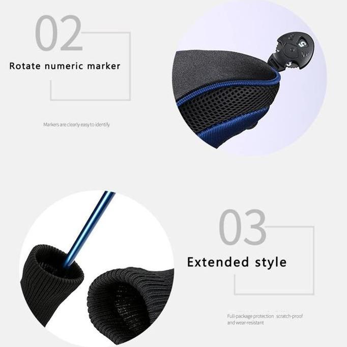 Isi 3 Sarung Stick Golf Head Cover Stick Golf Sarung Stick Golf