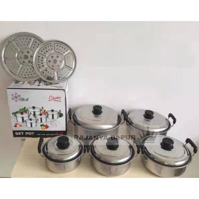 TERMURAH - Panci kingko 555 steamer - panci set stainless 555