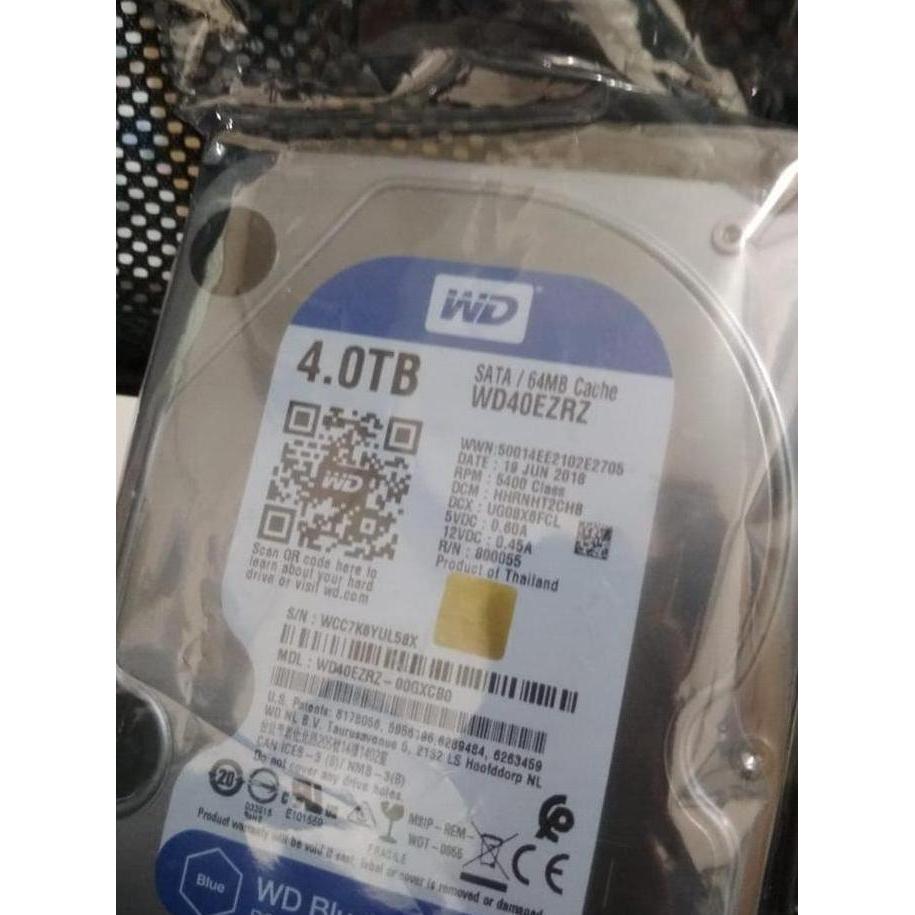 WD40EZAZ Harddisk Hard Disk Internal Wd Blue Caviar 4TB 64MB Cache