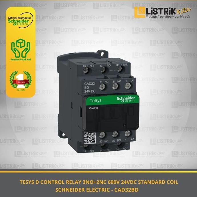Schneider Auxiliary Contactor - Cad32Bd Terbaru 