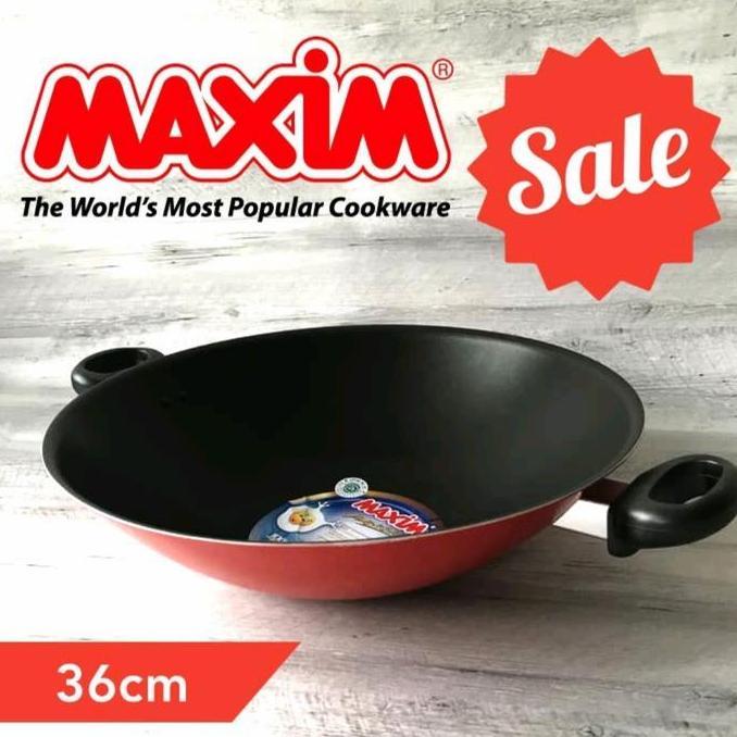 TERMURAH - WAJAN TEFLON MAXIM 36CM/PENGGORENGAN TEFLON MAXIM 36CM/KUALI TEFLON