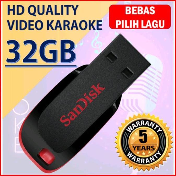 NEW FLASHDISK ORIGINAL 32GB ISI 700-750 LAGU FULL LAGU KARAOKE - VOCAL ON OF AKTI-LAGU KARAOKE USB F