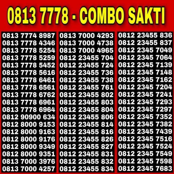 Nomor Cantik simpati Combo Sakti 08122200