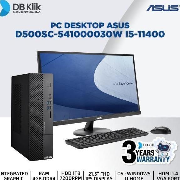 PC Desktop ASUS D500SC-541000030W Core I5-11400 4GB/1TB WIN 11 HOME