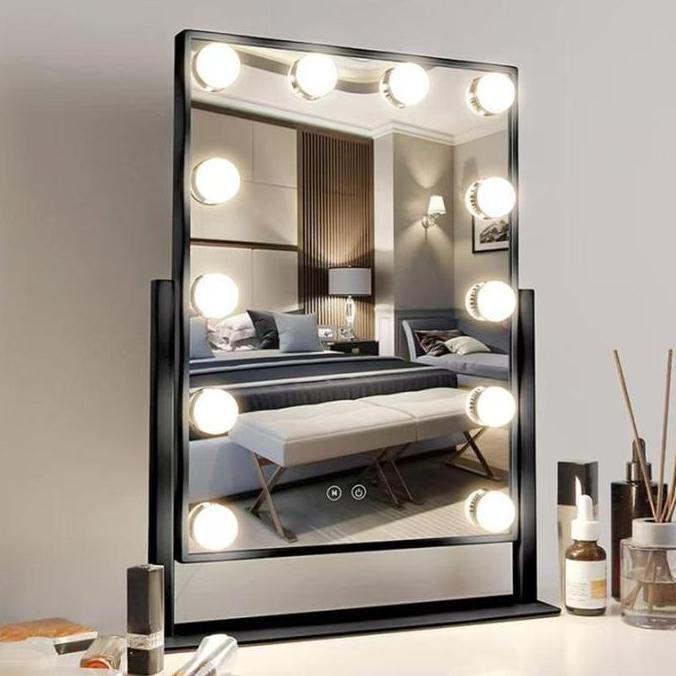 Foldable Mirror Portable Make up tool Vanity Mirror with Lights, Makeup Mirror with Lights with 9 an