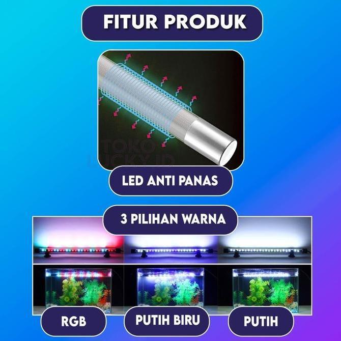 Altx- Lampu Aquarium Led Celup 15Cm 35Cm 55Cm Akuarium Aquascape Ikan Hias