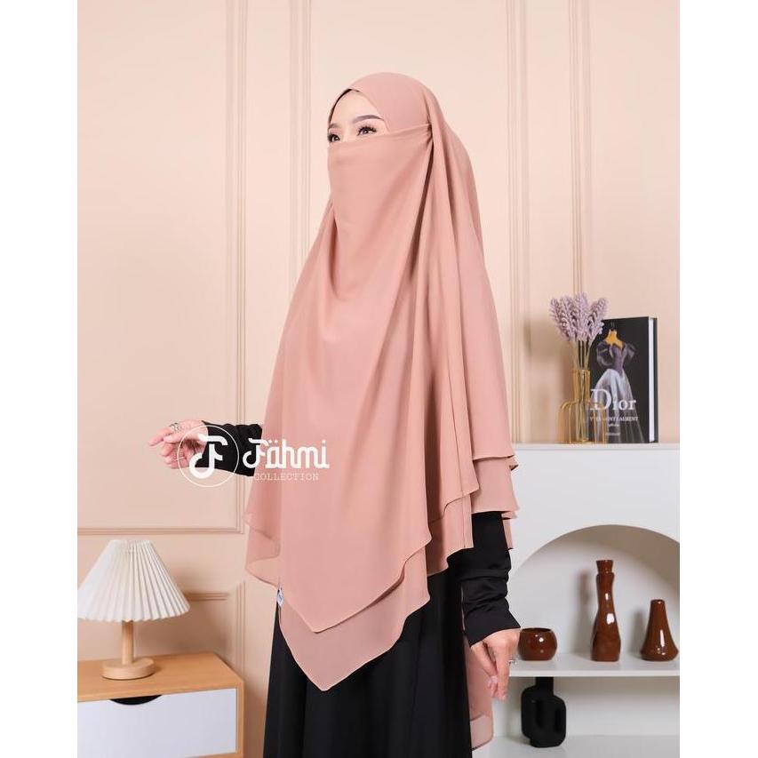 jilbab syari French Khimar Rania bisa langsung pake cadar Kerudung Muslim