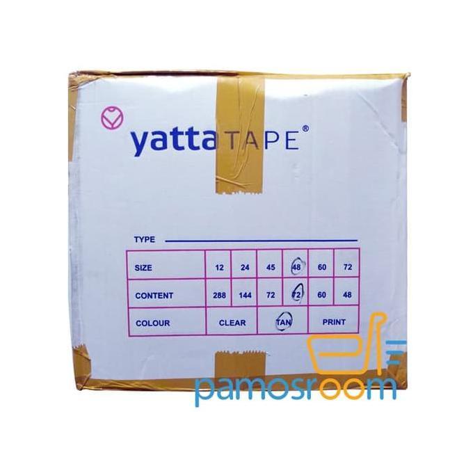 Yatta Tape Lakban 2Inch 48Mm (90Yard) Per Dus Bening Dan Coklat Spek Daimaru Harga Pabrik