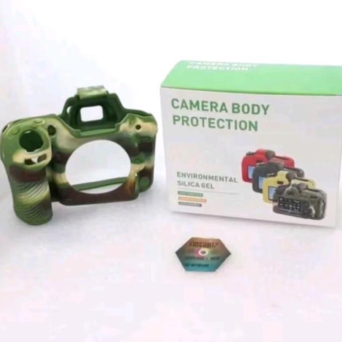 TERBARU - Rubber karet Body Silicon cover case for Nikon D750 army