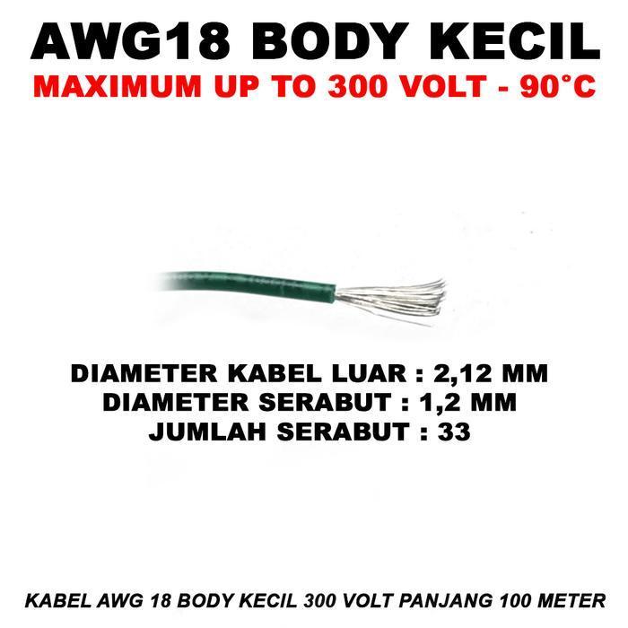 Kabel AWG 18 Serabut Putih 100 Meter