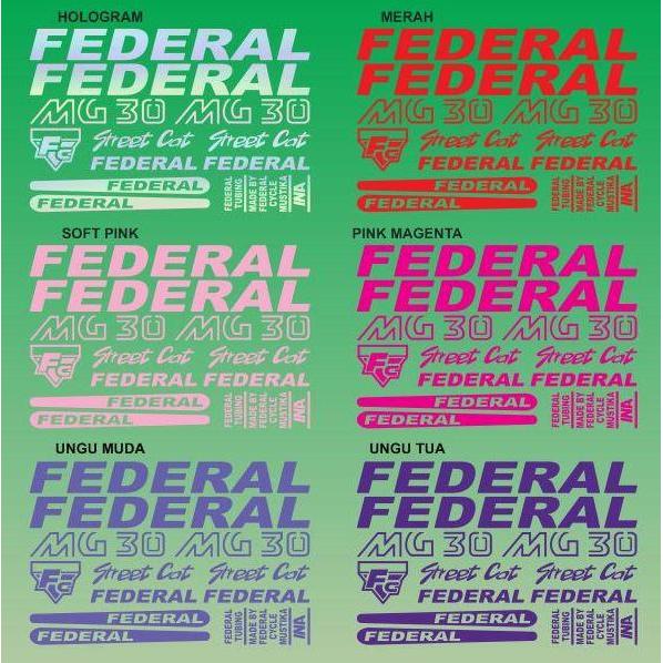 Promo Cutting Sticker Federal Mg30 Stiker Sepeda Mtb Bike Street Cat Mg 30 1Set 25Cm Cod