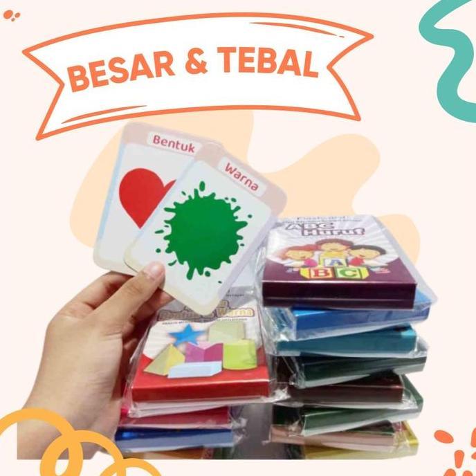 Flashcard Mainan Kartu Edukasi Anak // Flash Card Huruf Alfabet Angka Belajar Membaca Huruf Hijaiyah