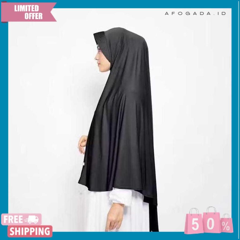 Jilbab Bergo Hamidah Jersey Size Xl/Hijab Bergo Jersey/Kerudung Bergo