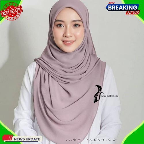 Jilbab Segi Empat Oval Malay Curve 130X130 Ceruti Babydoll Premium