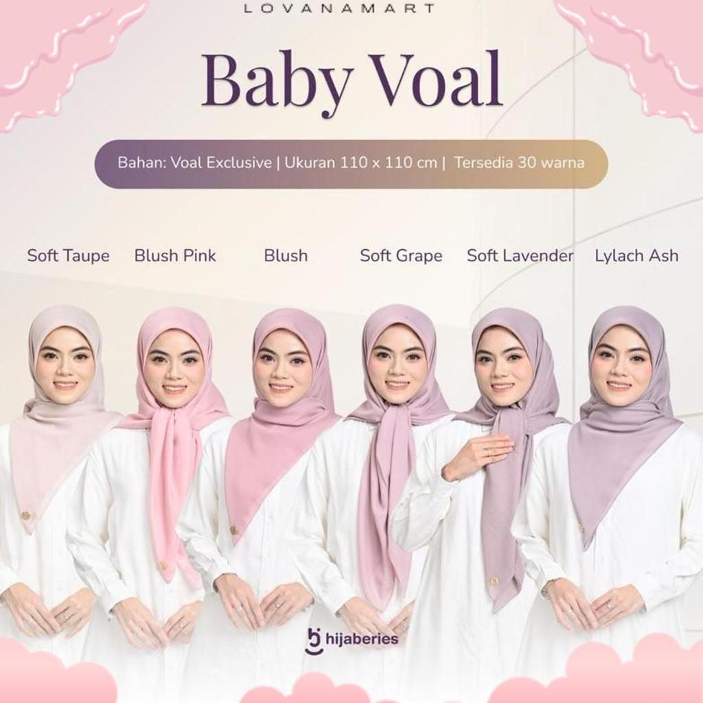 Hijab Baby Voal Paris Legend Premium Napocut Hijabers + Pouch | Paris Chayshop