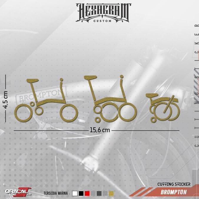 Promo Cutting Sticker Brompton Logo | Stiker Cutting Logo Brompton | Brompton Cod