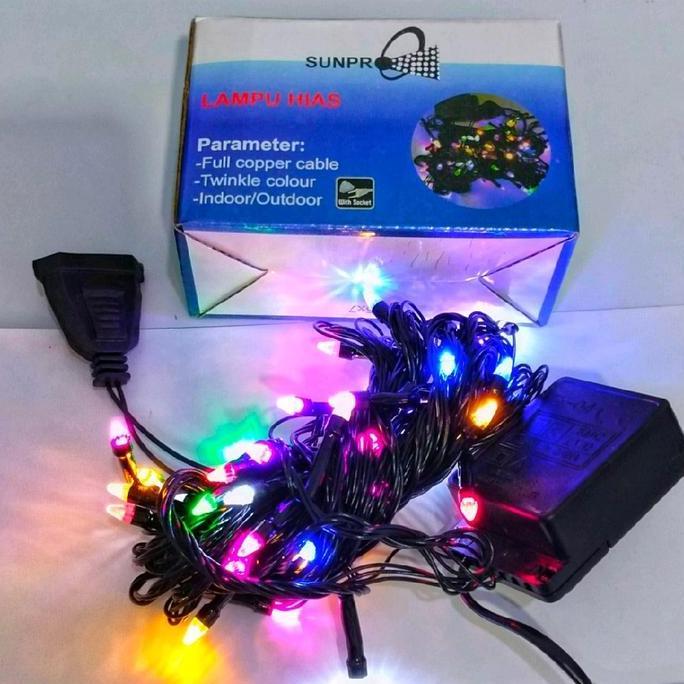 Whyyou- Lampu Natal Led / Lampu Tumbrl Lampu Hias Kelap Kelip 10 Meter 10M