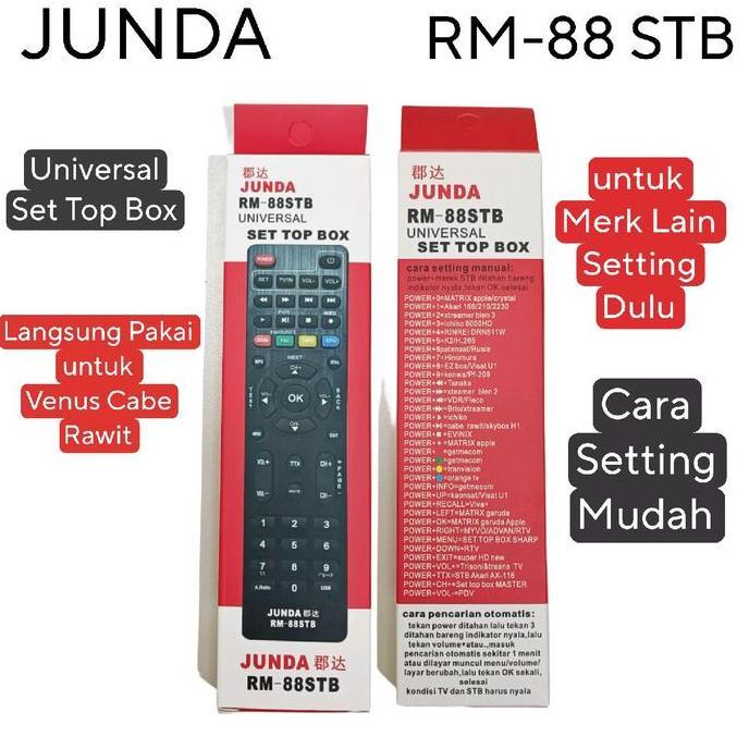 Youii- Remote Universal Stb Dvb T2 Junda Rm-88 New Bisa Pairing Remot Tv