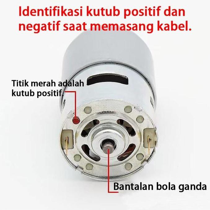 dinamo dc motor rs-755 755 12v 21v mesin potong rumput lawn mower