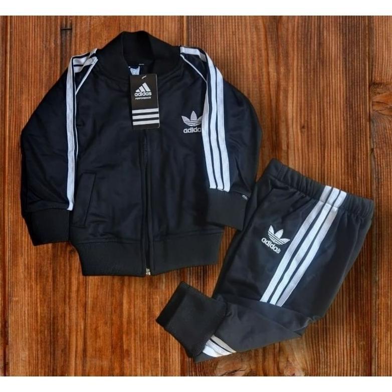 original satu set adidas anak tracktop + jogger