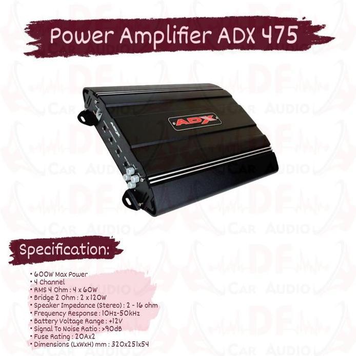Power Amplifier 4 Channel ADX 475