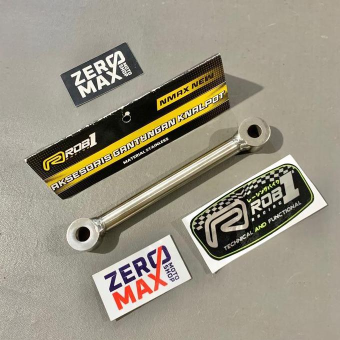 Bracket Breket Bawah Knalpot Stainless ROB1 All New NMAX 2020 2021 UP
