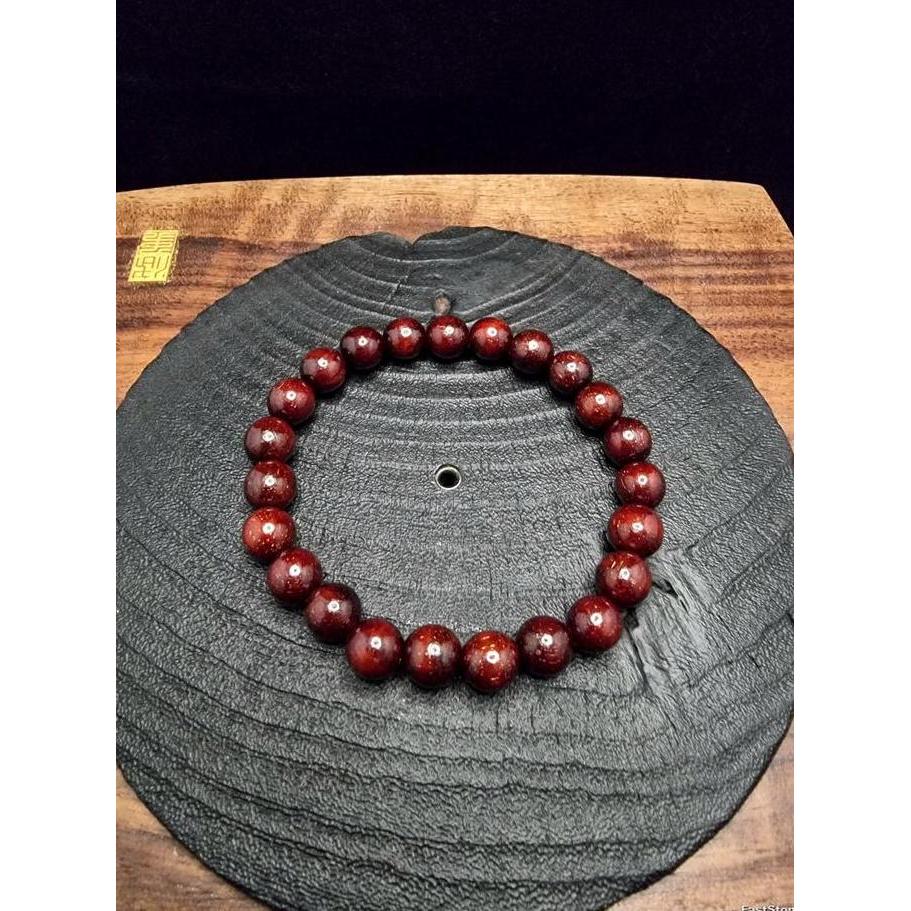 Gelang Tasbih Kayu Cendana Merah Bintang Africa Full Natural 8-10mm D445