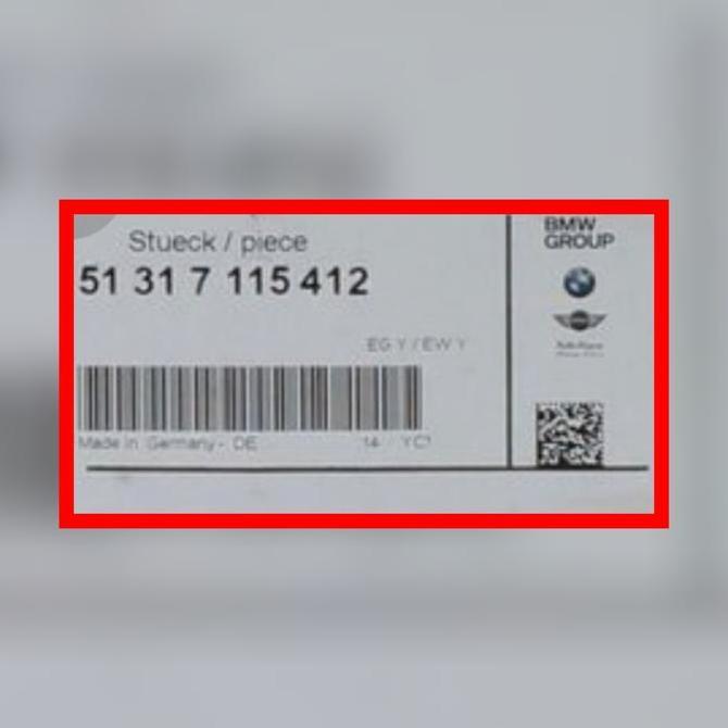 list / karet kaca belakang bawah BMW E60