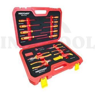 15 Pcs Peralatan Tukang Listrik Tool Set Insulated Maintenance Set MAXPOWER