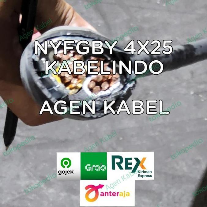 Ready stock NYFGBY 4x25 mm KABELINDO GBY 4 x 25mm/ KABEL TANAH/ KABEL TANAM 4X25