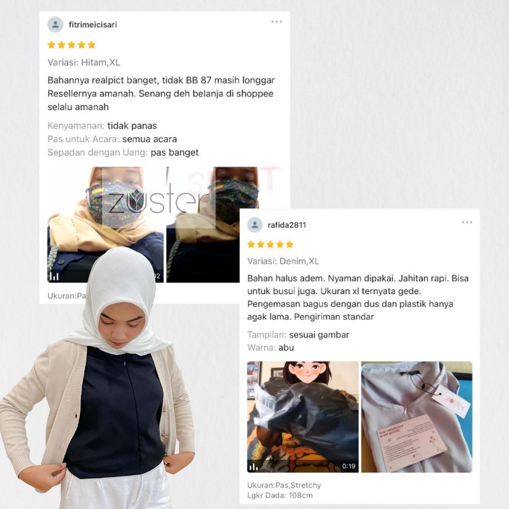 Produk Baru Inner Busui Bumil Jumbo Resleting Depan Atasan Tanpa Lengan LXXL Bahan Lady Zara Nyaman 