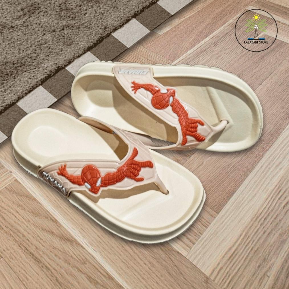 Original Sandal Anak Cowok Import / Sandal Anak Laki Laki Marvel Spiderman (24/35) / Sandal Karet An