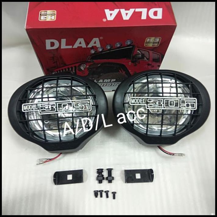 TERLARIS LAMPU KABUT TEMBAK SOROT PENERANG FOGLAMP OVAL PUTIH UNIVERSAL LA 305